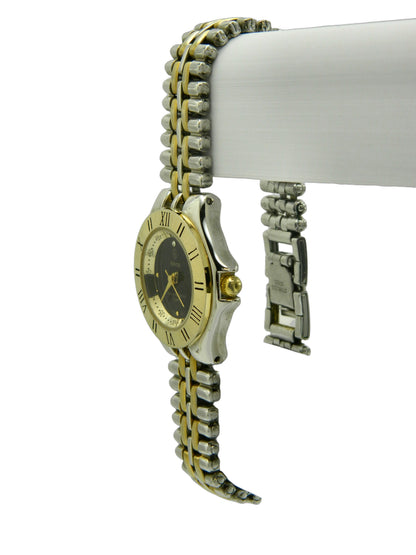 Auberge Black On Gold Tone Quartz Watch image 3