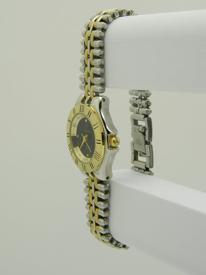 Auberge Black On Gold Tone Quartz Watch image 3