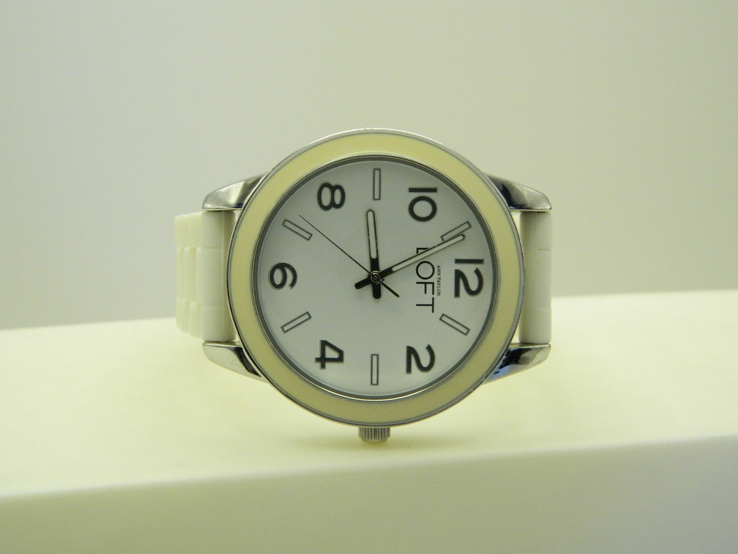 Ann Taylor Loft White Cream Quartz Watch image 4