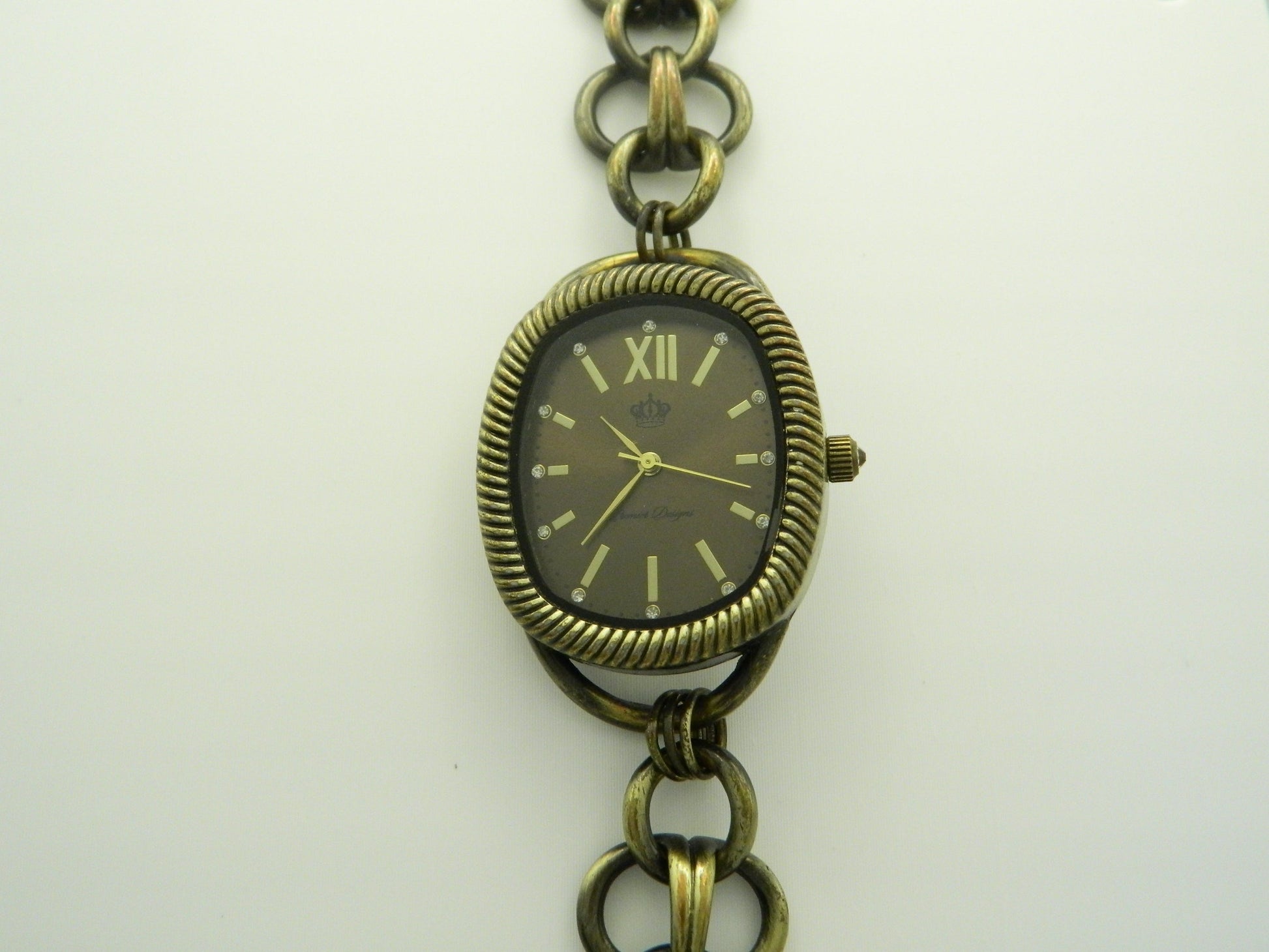 Premier Designs Art Deco Chainlink Chocolate Quartz Watch image 1