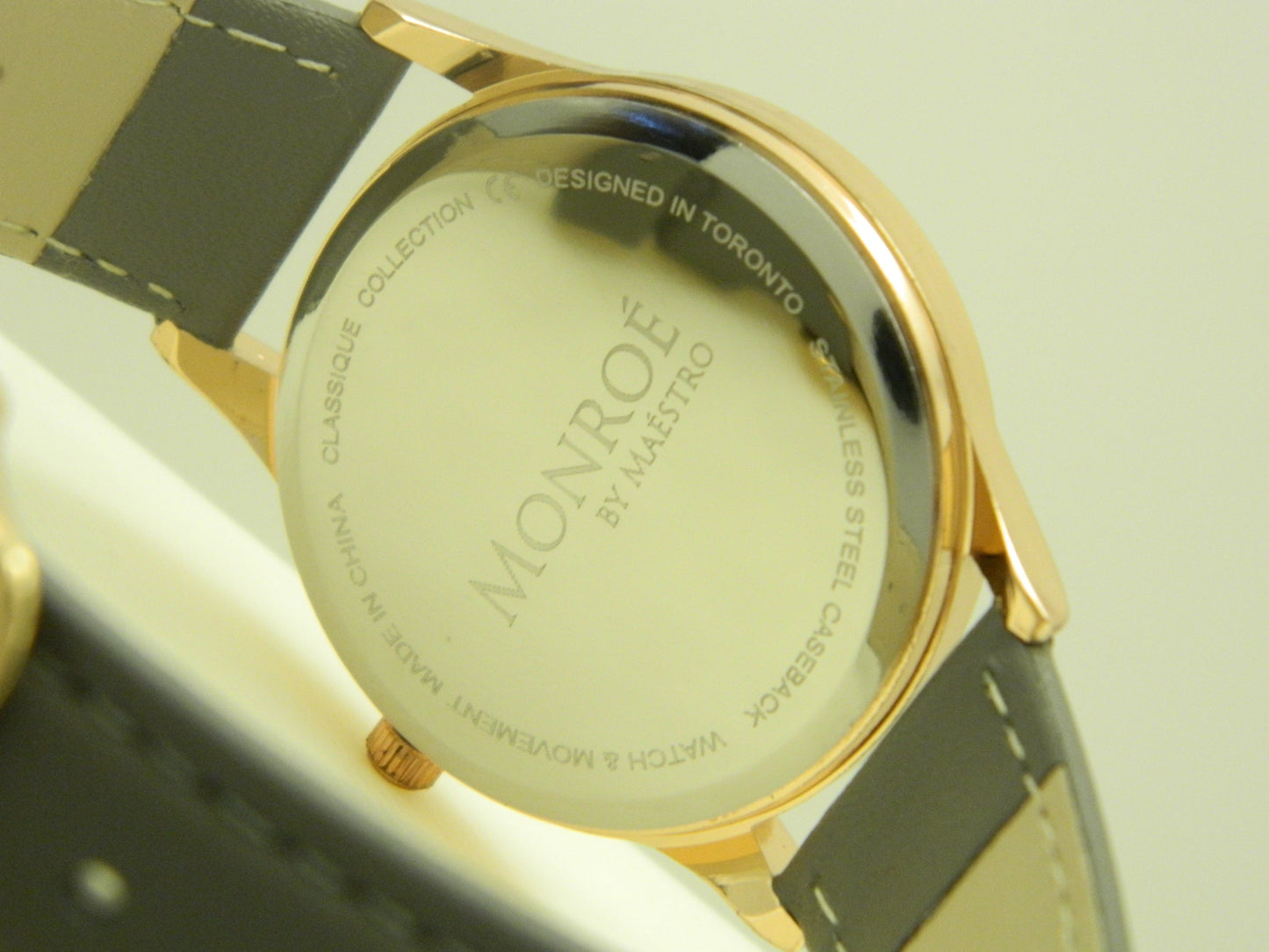 Monroe Classique Rose Gold Tone Quartz Wat image 6