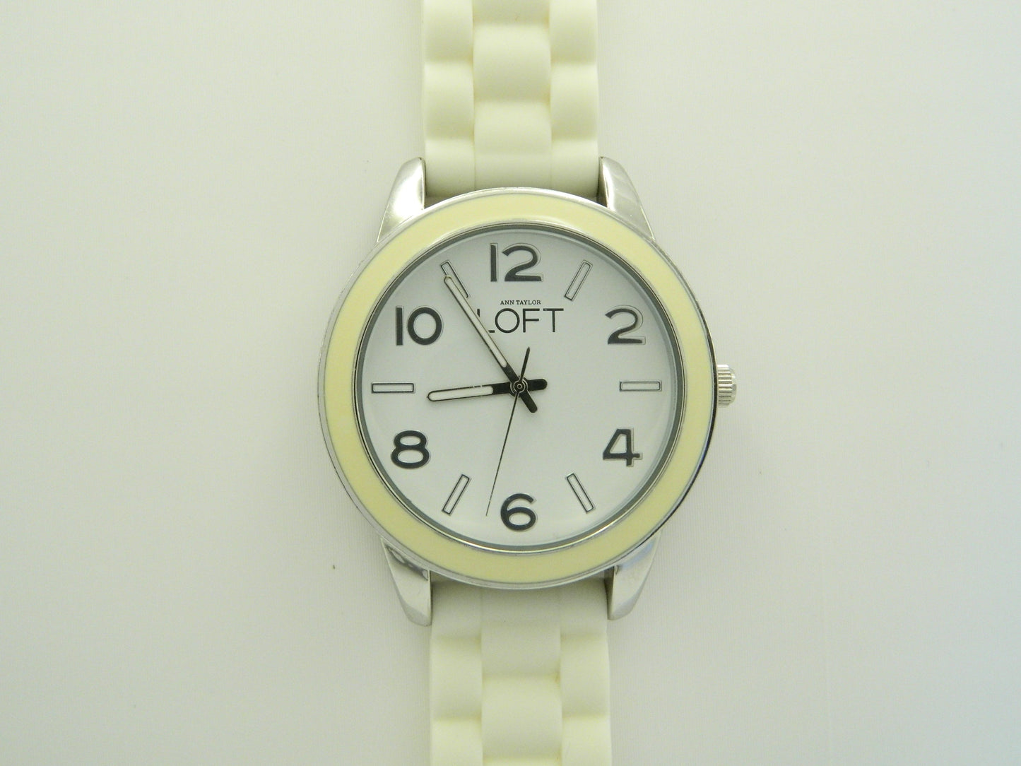 Ann Taylor Loft White Cream Quartz Watch image 1