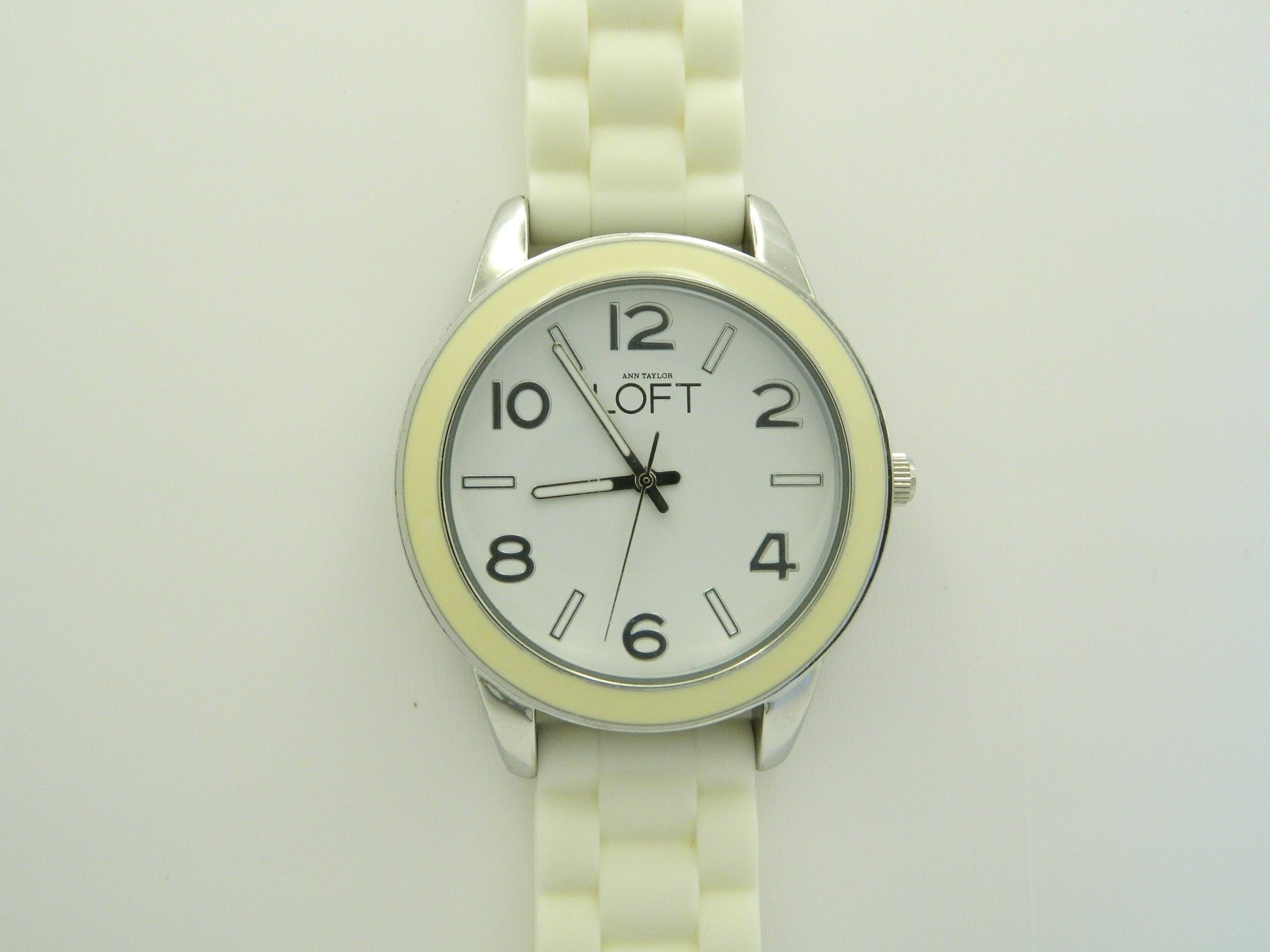 Ann Taylor Loft White Cream Quartz Watch image 1