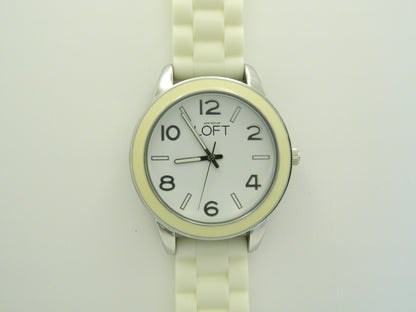Ann Taylor Loft White Cream Quartz Watch image 1