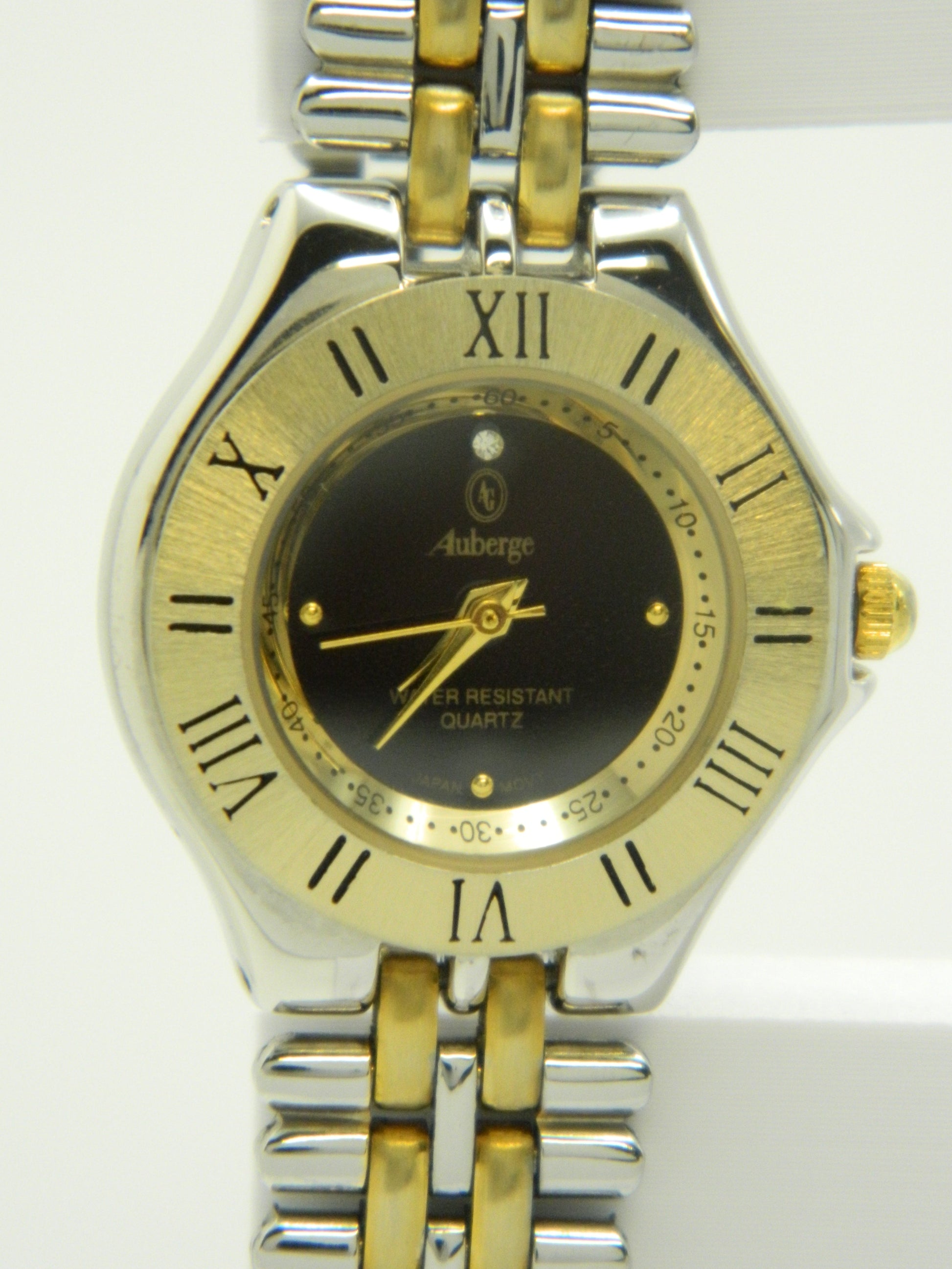 Auberge Black On Gold Tone Quartz Watch image 4