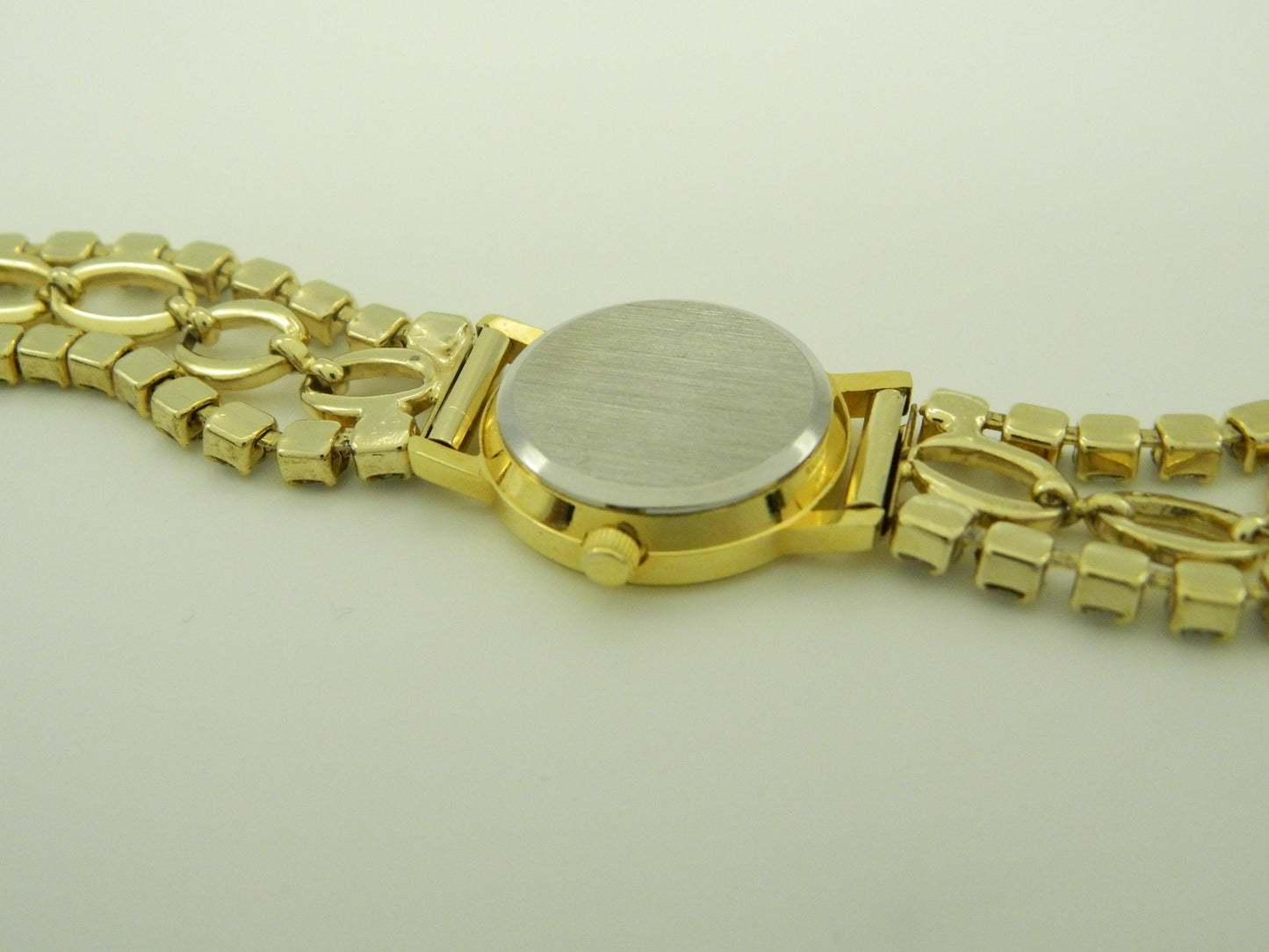 Visage Gold With Faux Rhinestone Bracelet Quartz Watch image 7