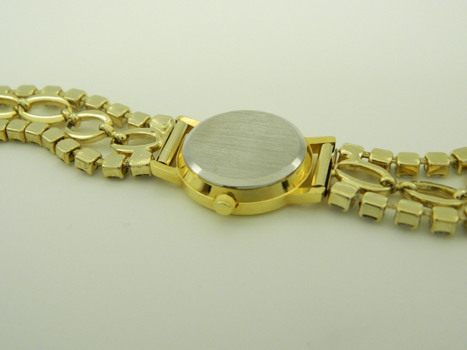 Visage Gold With Faux Rhinestone Bracelet Quartz Watch image 7