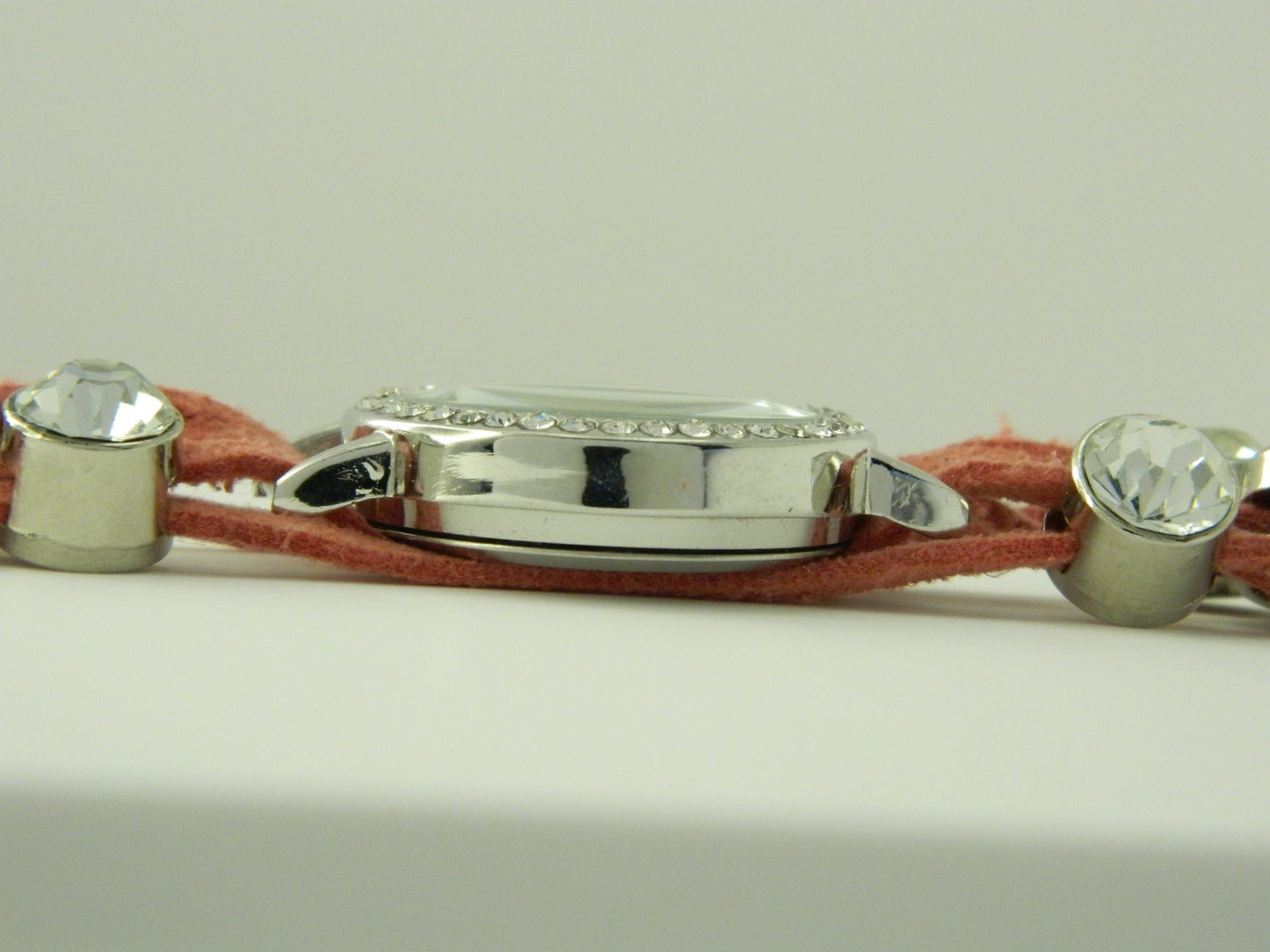 Geneva Pink Leather Lace Quartz Watch image 3