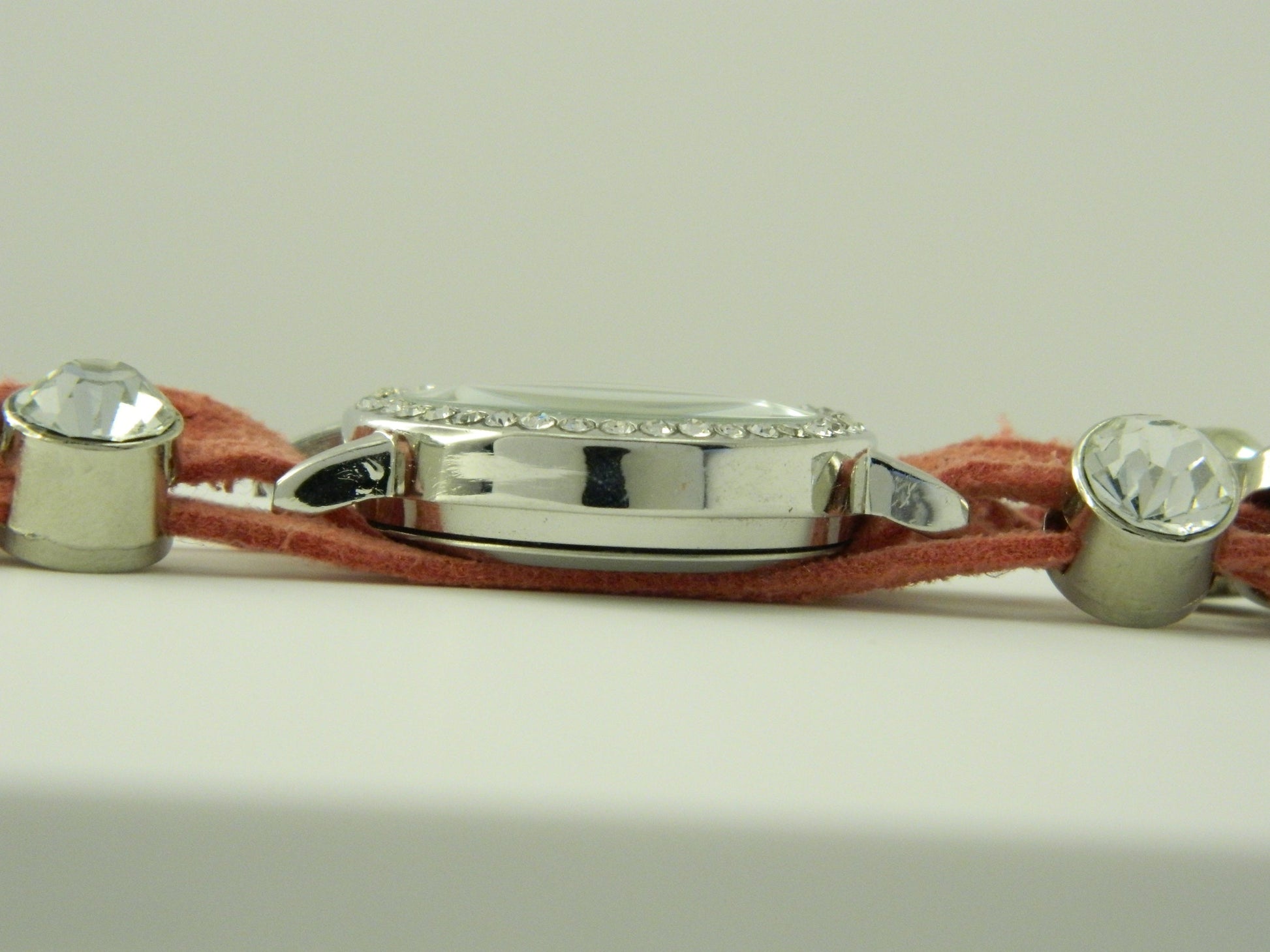 Geneva Pink Leather Lace Quartz Watch image 3