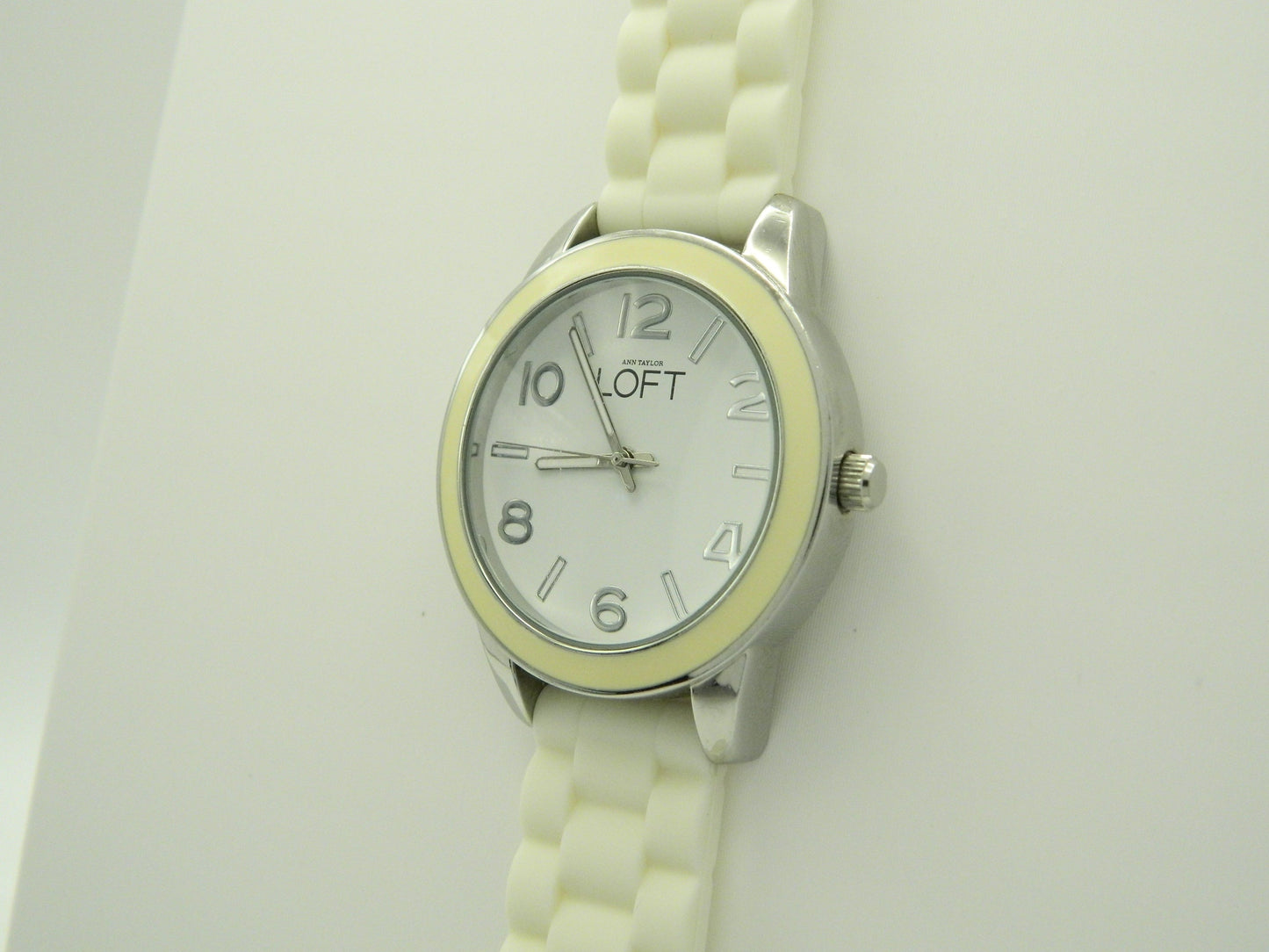 Ann Taylor Loft White Cream Quartz Watch image 2