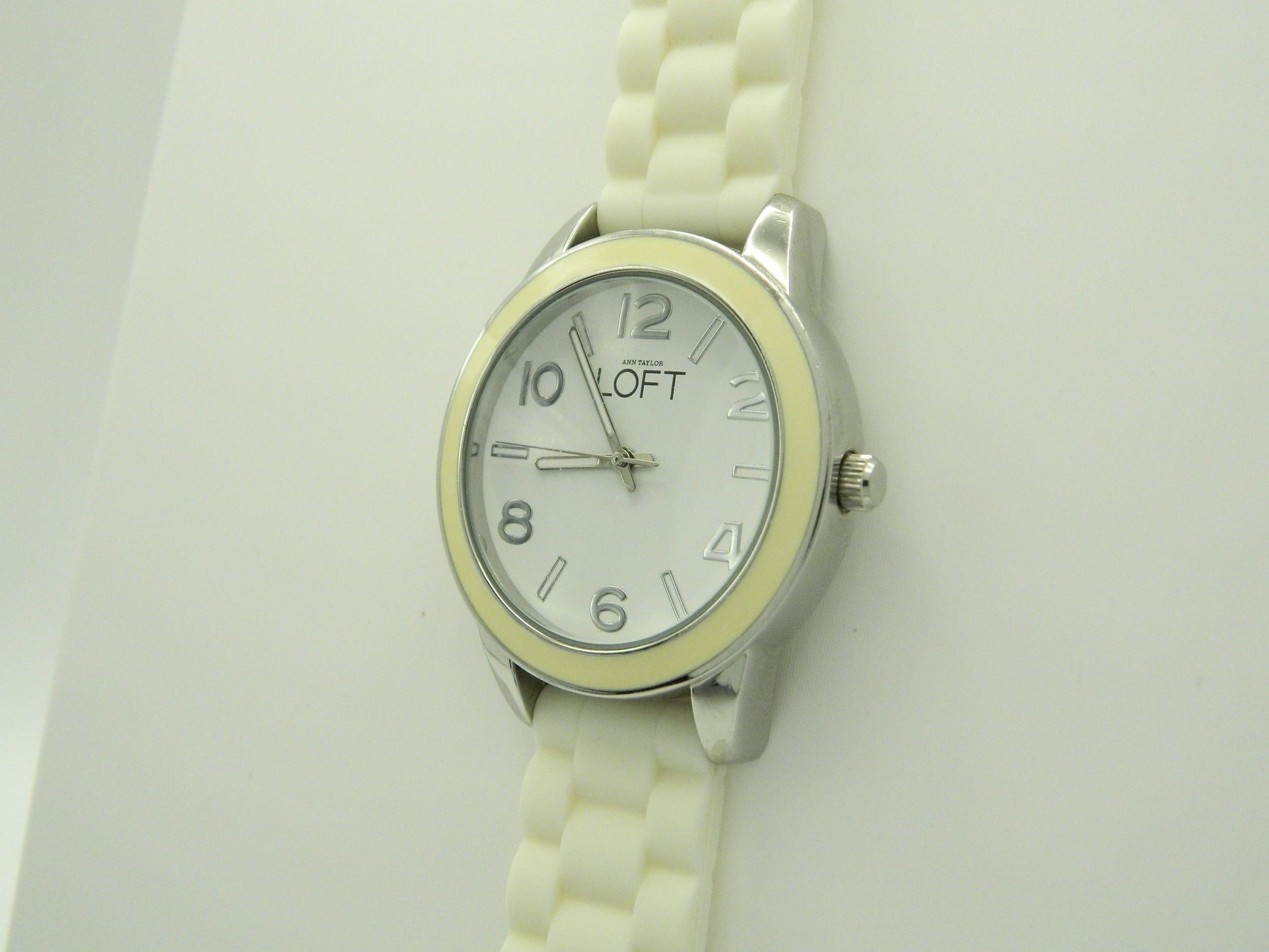 Ann Taylor Loft White Cream Quartz Watch image 2