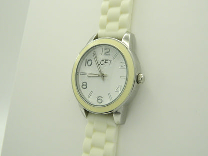 Ann Taylor Loft White Cream Quartz Watch image 2