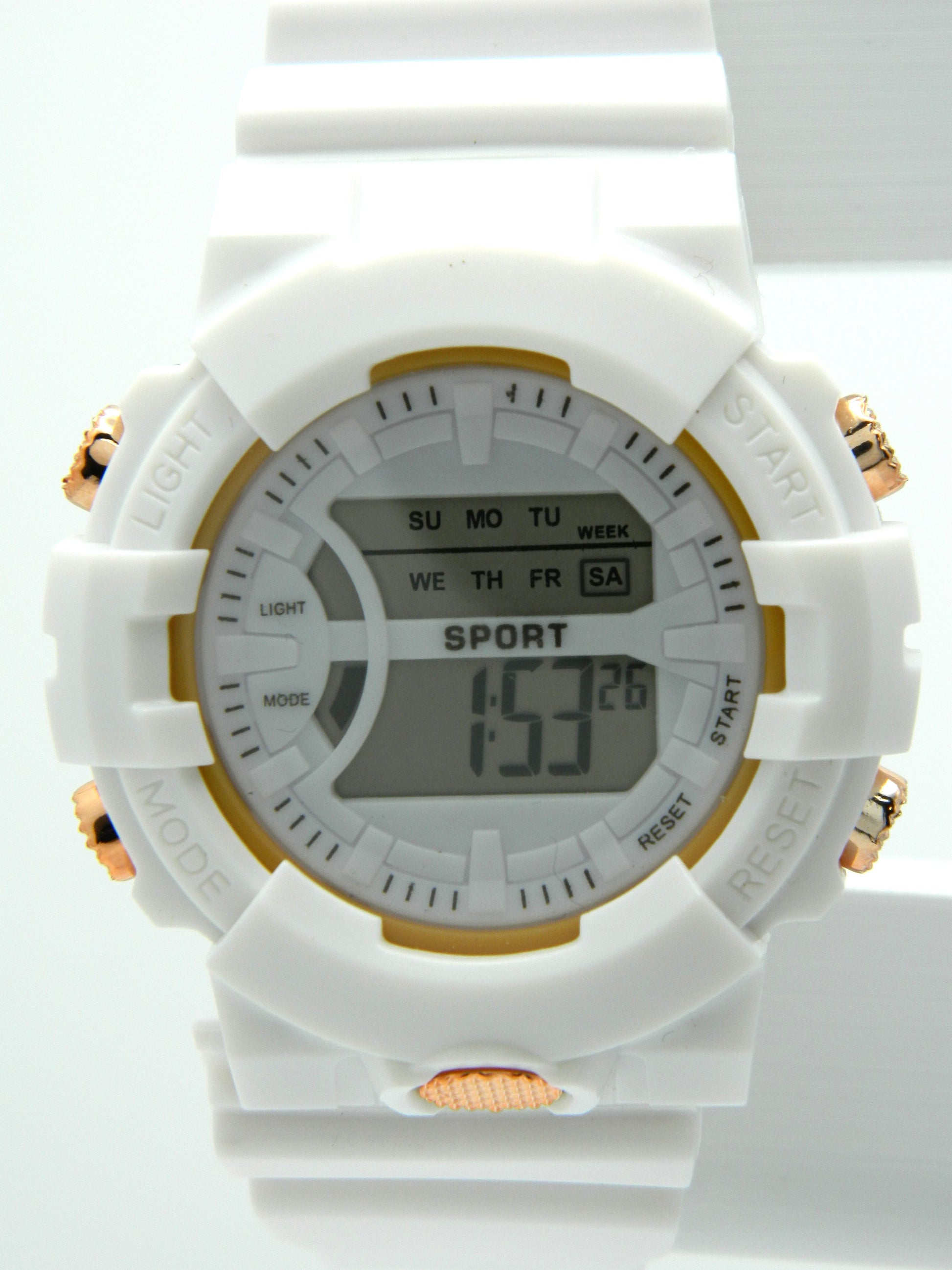 White Digital Sport Watch image 4