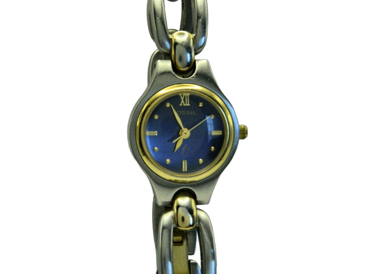 Fossil F2 Two Tone Lapis Dial Quartz Watch image 1