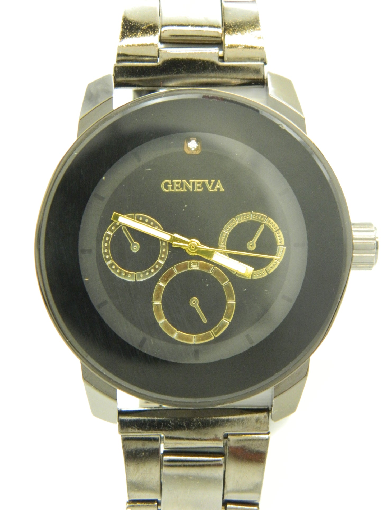 Geneva Faux Chrono Mens Quartz Watch image 4