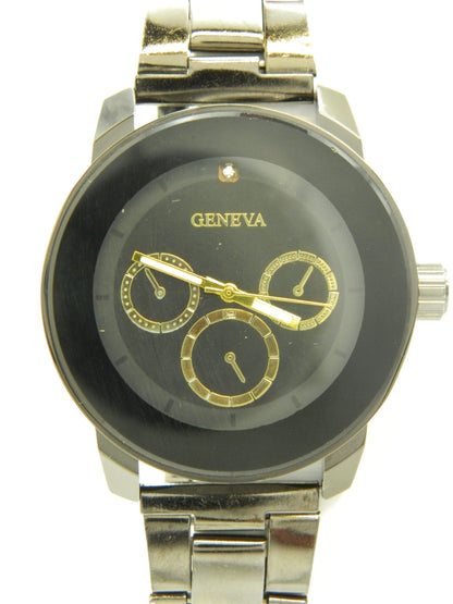 Geneva Faux Chrono Mens Quartz Watch image 4
